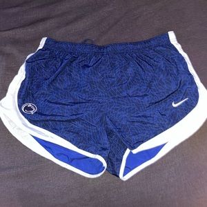 Penn State Nike running shorts.